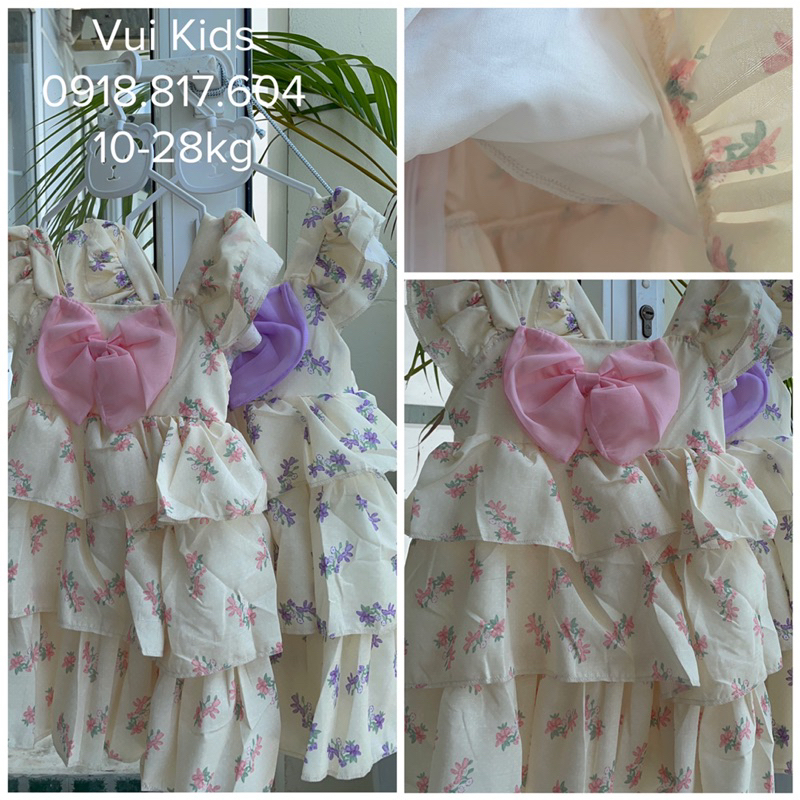 Áo đầmĐầm công chúa bé gái Elsa kids. Đầm công chúa 3 tầng mềm mại, siêu xinh bé gái 10-20kg