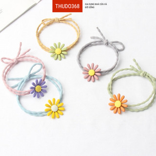 Set 10 dây cột tóc hoa cúc giao màu ngẫu nhiên