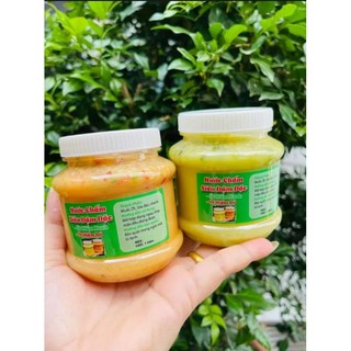 2 Hủ nước chấm hải sản 1kg muối ớt xanh và đỏ
