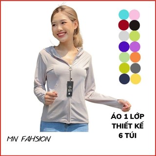 Áo khoac nữ Chống Nắng MN Fashion thun kim cương cao cấp 6 túi