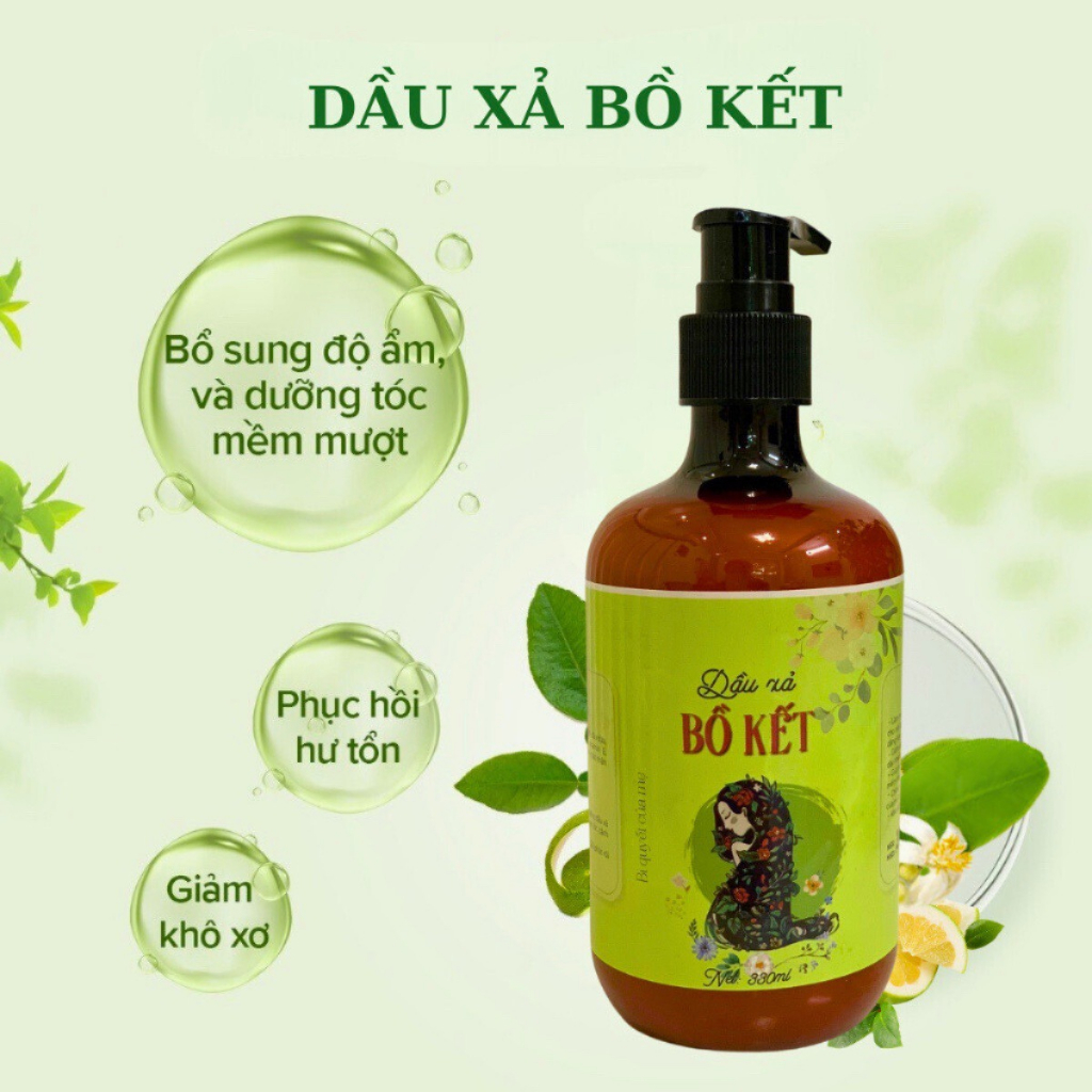 Dầu xả bồ kết cô đặc ngăn rụng tóc dưỡng tóc suông mượt kích thích mọc tóc từ thiên nhiên dầu xả organic