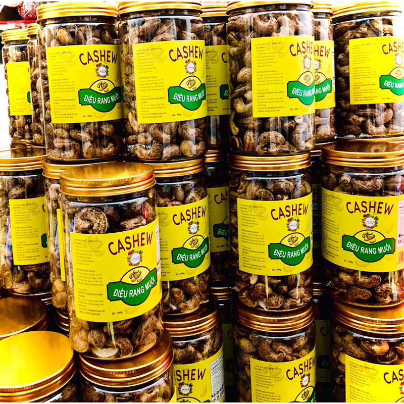 Hạt điều vỏ lụa rang muối Size to 500g