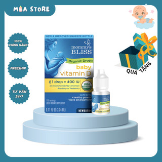 (Hàng air Mỹ) Vitamin D3 Mommy's Bliss Organic (cho bé dưới 1 tuổi)