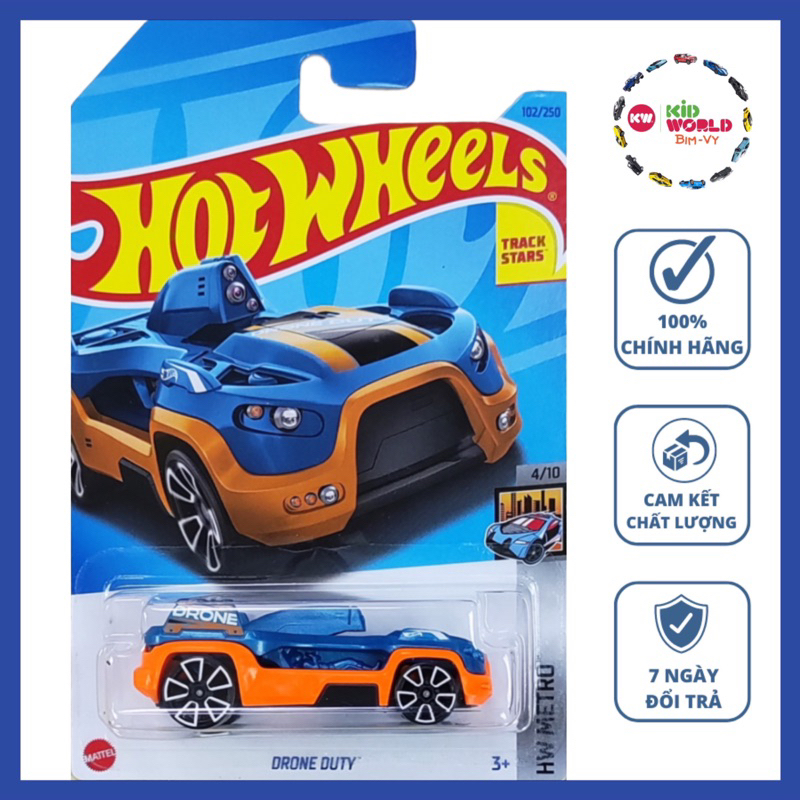 Xe mô hình Hot Wheels basic Drone Duty HKJ70.