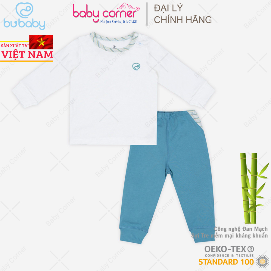Bộ Quần Áo BU Baby Dài Tay Cài Vai Bambus Zebra Cho Bé 9 Tháng - 4 Tuổi