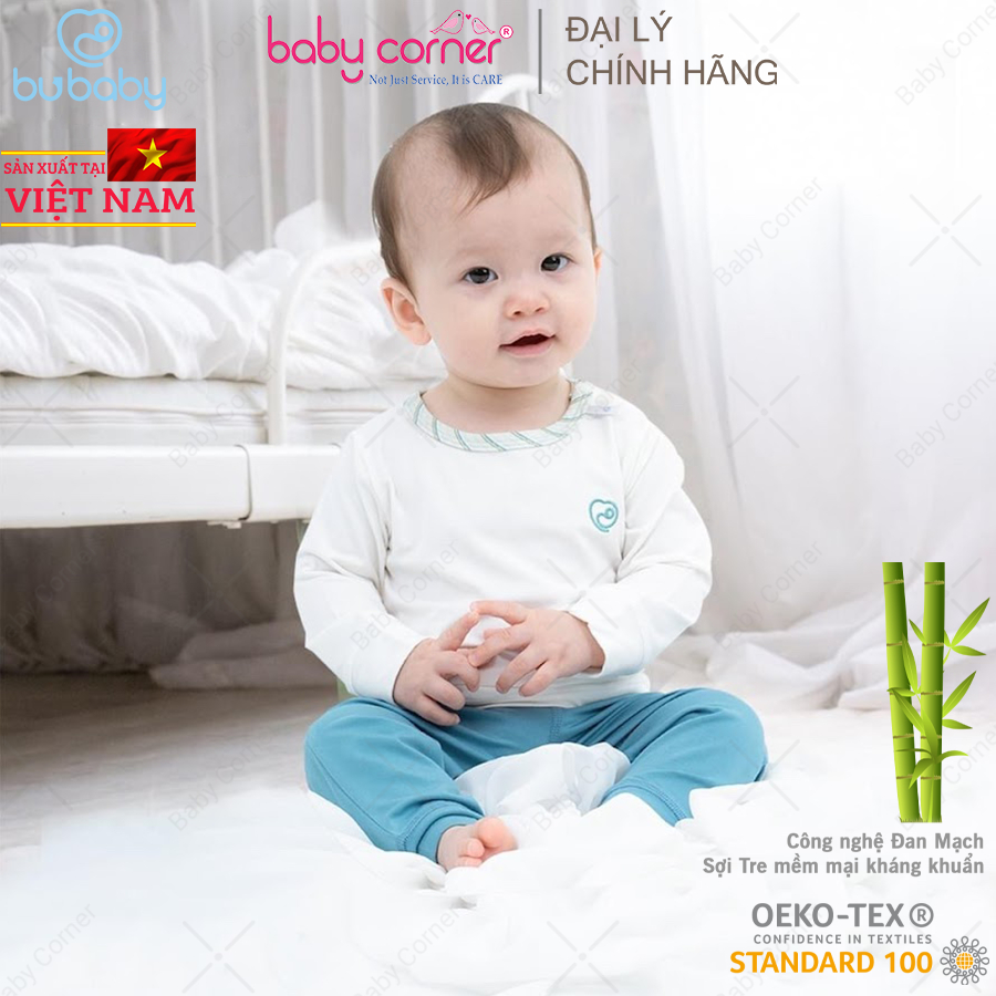 Bộ Quần Áo BU Baby Dài Tay Cài Vai Bambus Zebra Cho Bé 9 Tháng - 4 Tuổi
