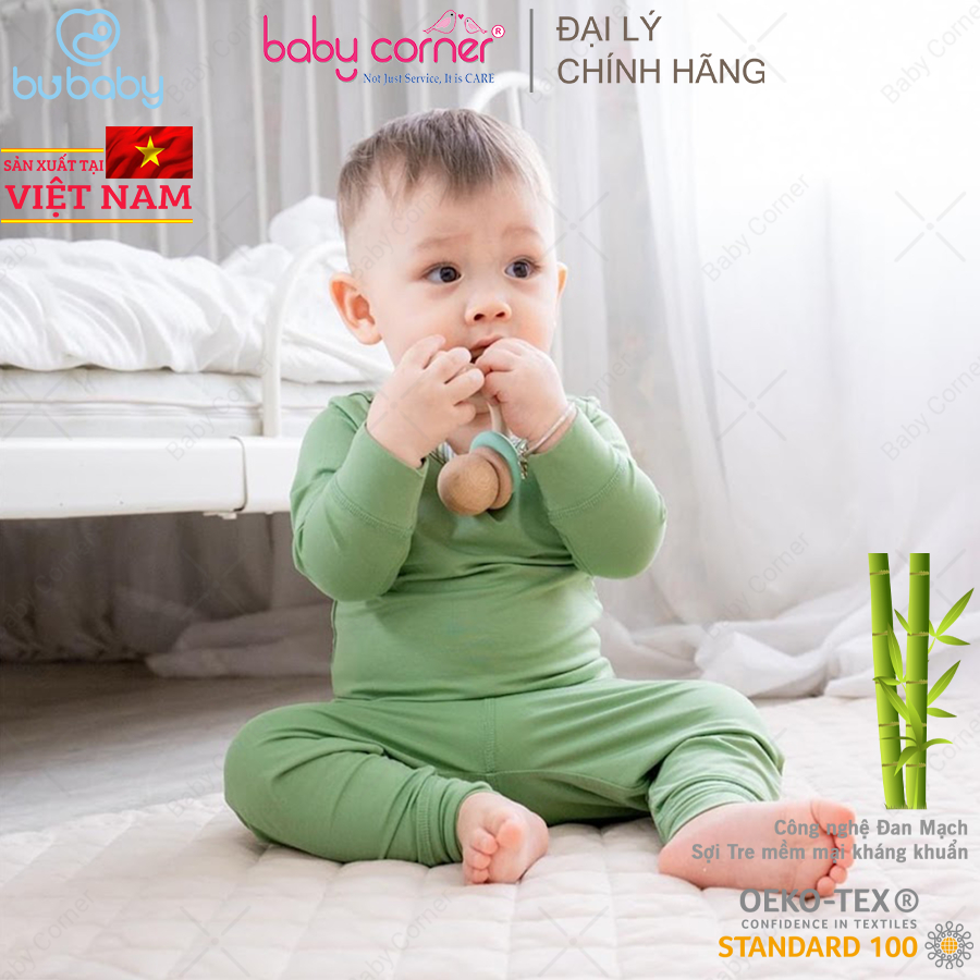 Bộ Quần Áo BU Baby Dài Tay Cài Vai Bambus Zebra Cho Bé 9 Tháng - 4 Tuổi