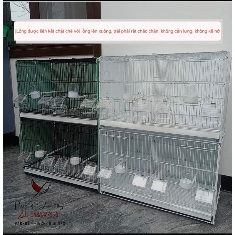 Lồng sinh sản hoặc tách trống mái 3 vách nhựa dành cho chim cảnh
