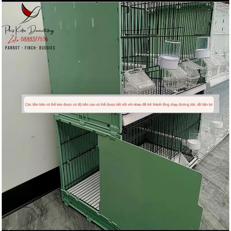 Lồng sinh sản hoặc tách trống mái 3 vách nhựa dành cho chim cảnh