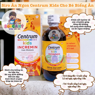 Siro Cho Trẻ Biếng Ăn Centrum Kids Incremin Iron Mixture Của Úc 200ml