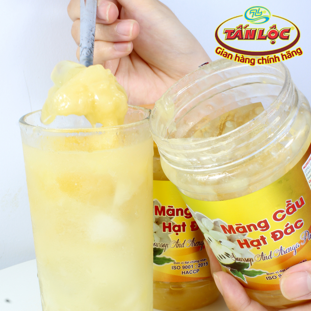 Mãng Cầu Hạt Đác Hũ 600gr TẤN LỘC Chua Ngọt Tự Nhiên