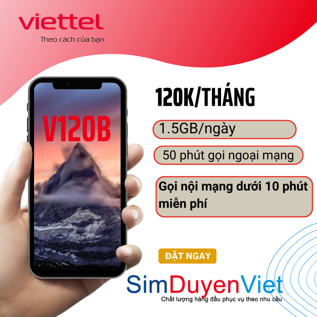 [Miễn Phí Tháng Đầu] Sim 4G Viettel combo ưu đãi Gọi miễn phí nội mạng + Data + gọi ngoại mạng