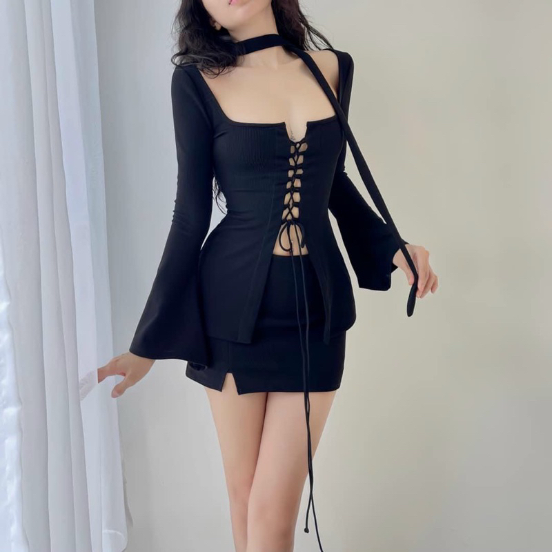 ĐẦM MIDI RÚT DÂY - HÀNG ĐẸP