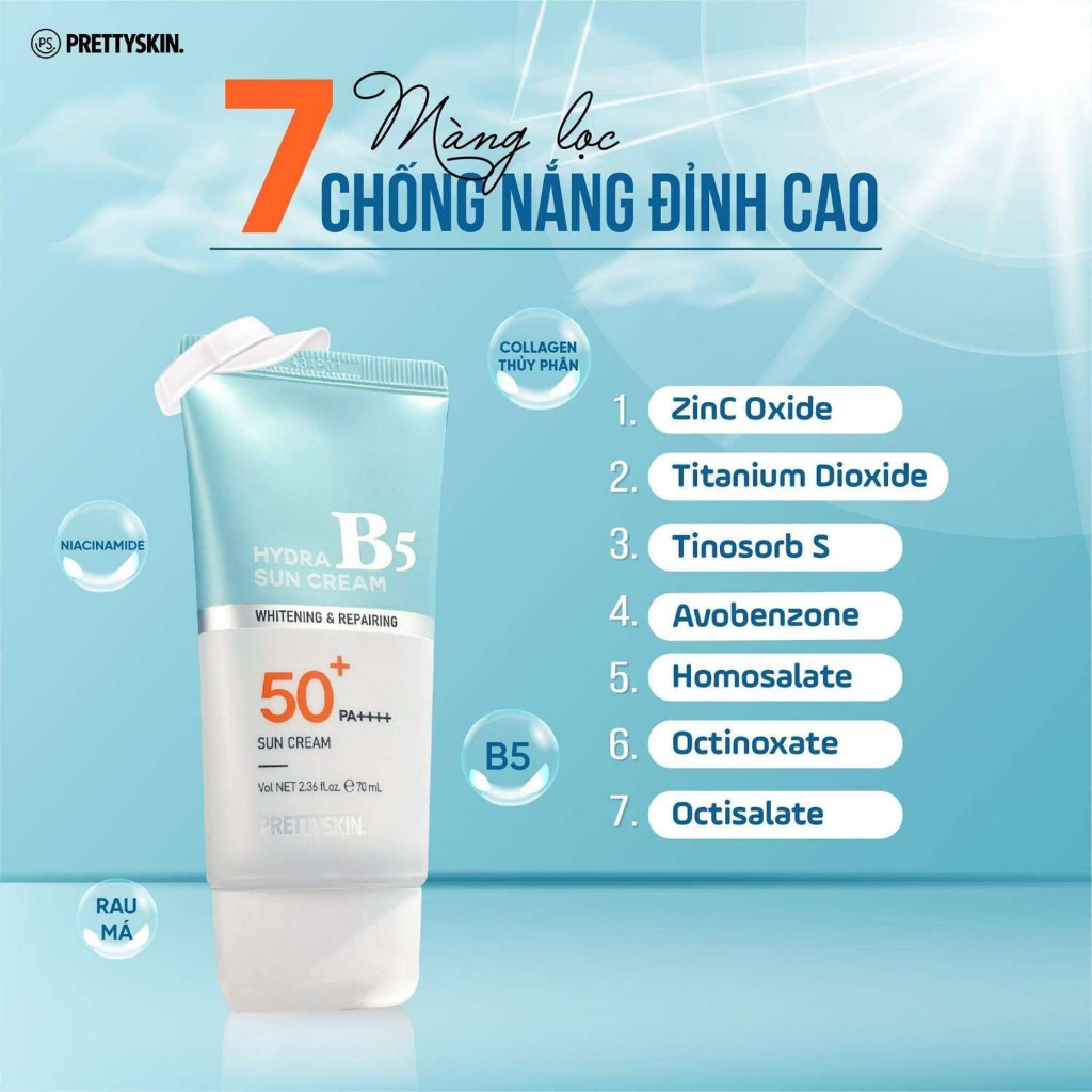 Serum B5 PrettySkin Tinh Chất Phục Hồi DưỡngTrắng  Hydra B5 Max Serum 50ml -Roro86