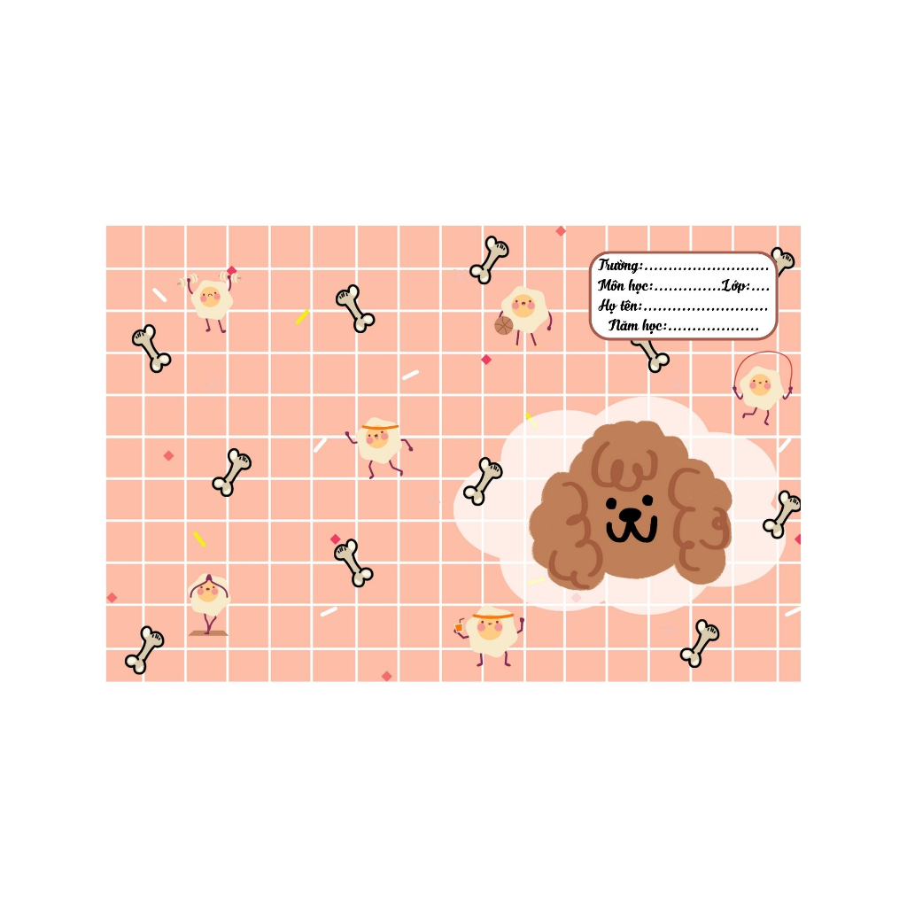 MẪU 4 - BAO TẬP KHỔ NHỎ 16cm*21cm -   BÌA BAO TẬP A5 CÓ SẴN BAO KÍNH HÌNH ẢNH DỄ THƯƠNG - BÌA BAO TẬP CUTE