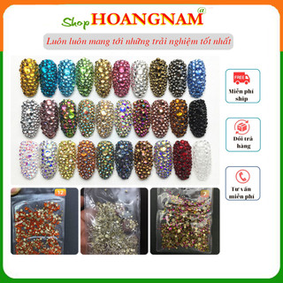 Đá tiệp chân vàng đá 1440 viên/túi trang trí chăm sóc móng Shop Hoangnam nail