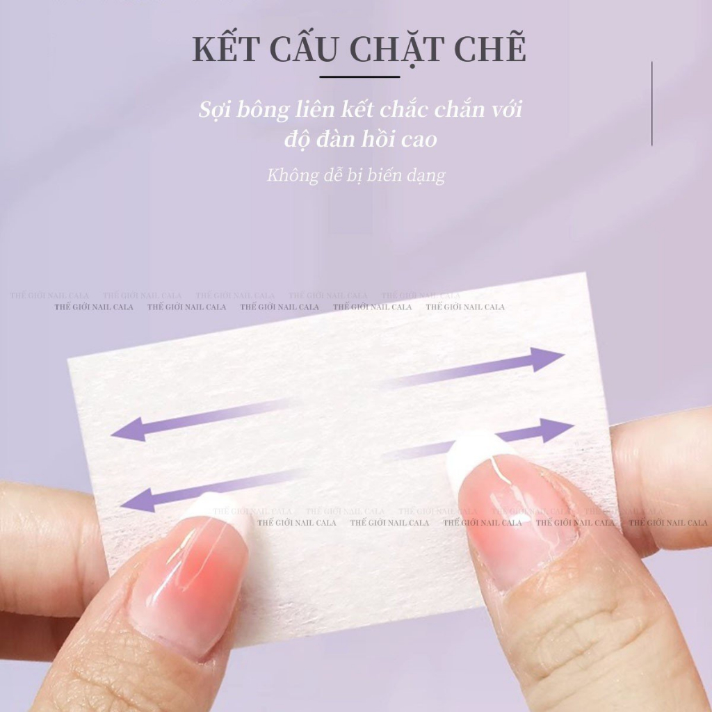 Giấy lau sơn gel móng tay - Mịn - Thấm hút tốt- giấy lau gel cứng - giấy lau gel không lông