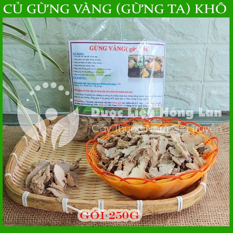 ✅ Củ Gừng Vàng  khô sắt lát nguyên chất 100%