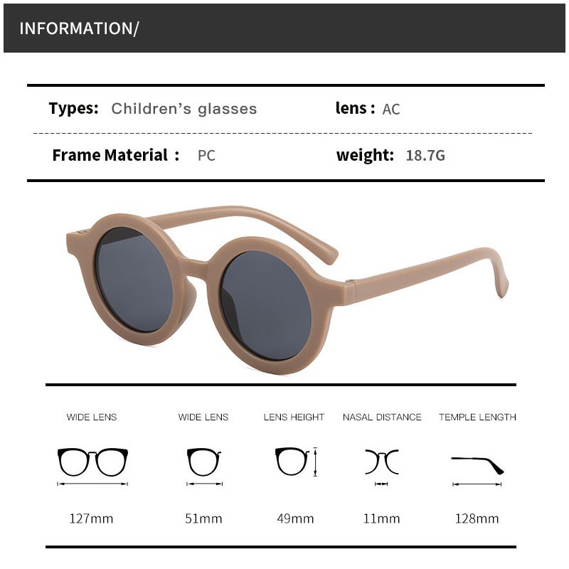 Kính Mát Gọng Tròn Chống Tia UV Phong Cách Thời Trang Cho Bé