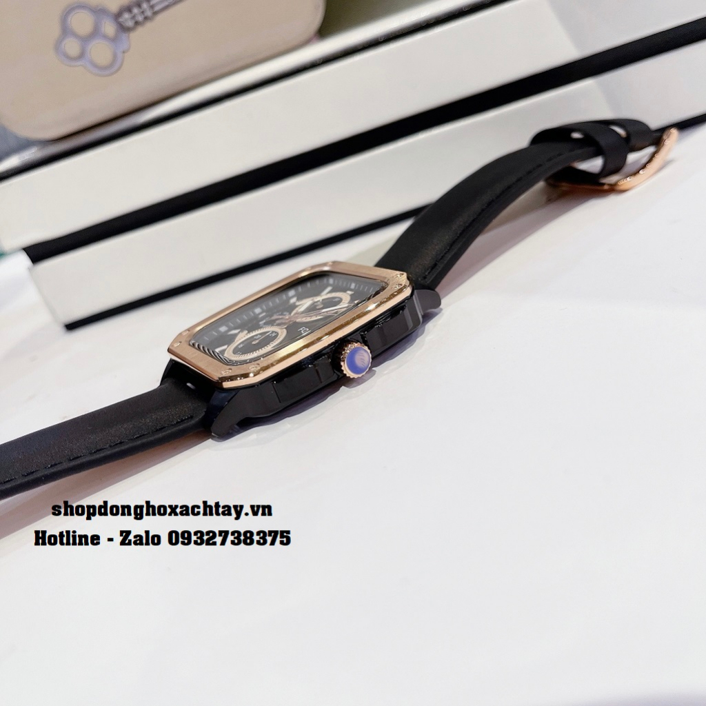 Đồng Hồ Nam Fossil BQ2654 Dây Da Đen Viền Mặt Rose 42mm