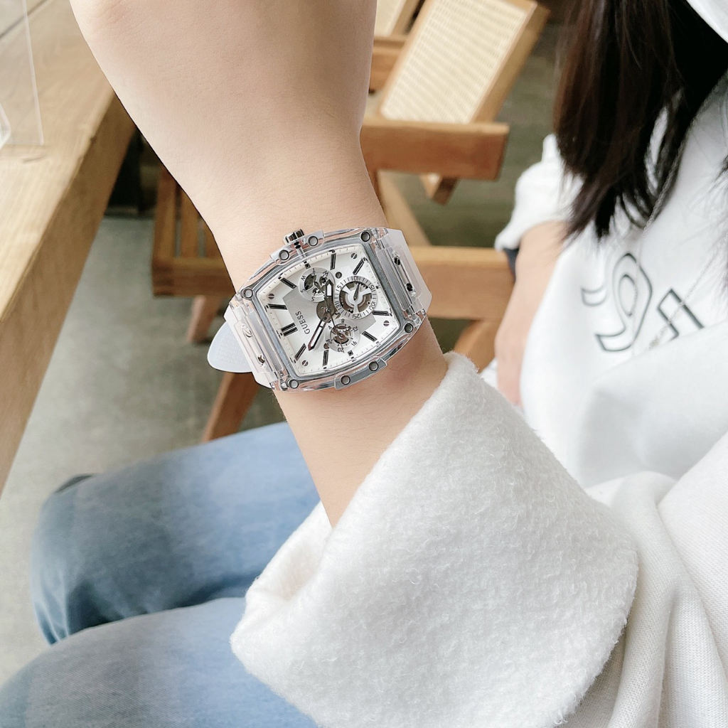 Đồng Hồ Nam Guess GW0203G1 Dây Silicone Trắng Chính Hãng 43x51mm