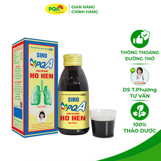 Siro Ho hen PQA thảo dược giúp thông thoáng đường thở cho người hen suyễn, ho hen