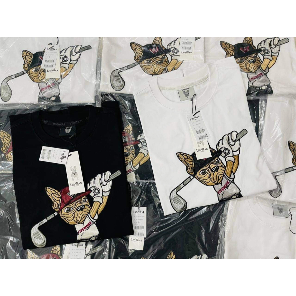 ÁO LIFEWORK LOGO THÊU BULL DOG GOLF UNISEX