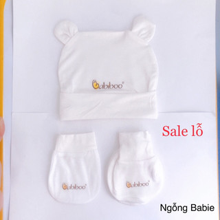 Mũ + bao tay chân sơ sinh vải visco siêu mềm mịn