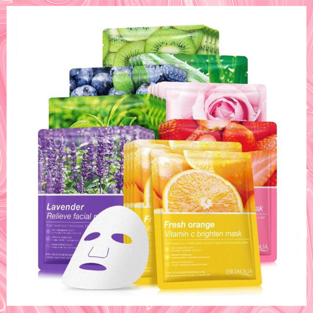 Combo 10 Mặt Nạ Trái Cây Bioaqua 8 Vị Mới Cao Cấp Dưỡng Trắng Da l Cấp Ẩm l Giảm Mụn 30g nội địa trung CHARM BEAUTY