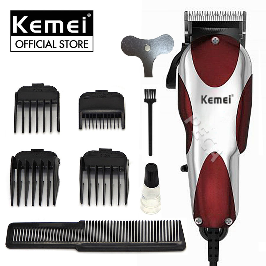 Tông đơ cắt tóc cắm điện trực tiếp KEMEI KM-8856 công suất mạnh mẽ 12W điều chỉnh được tốc độ cắt