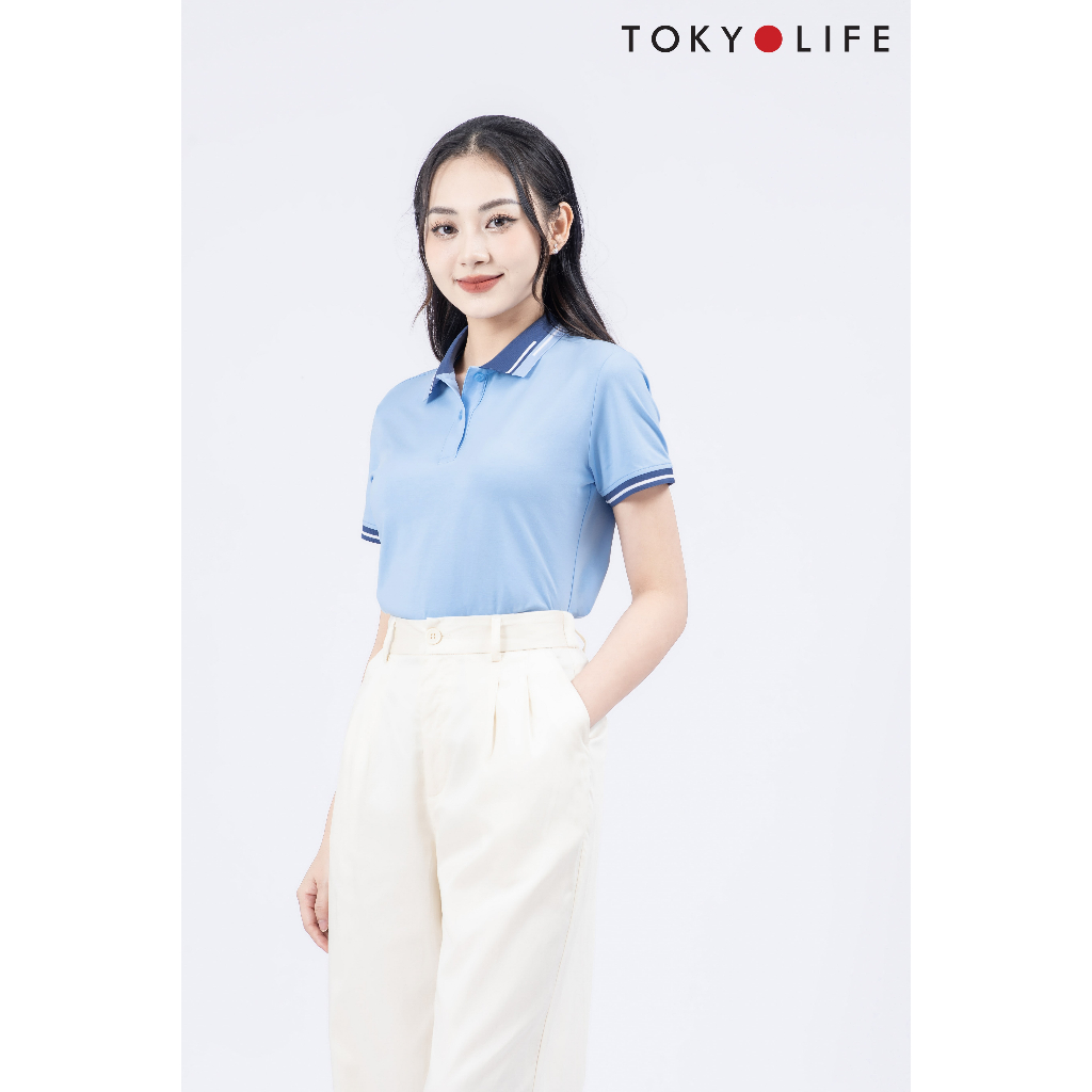 Áo Polo NỮ cổ dệt phối màu TOKYOLIFE C9POL001M