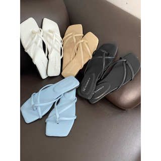 Dép xỏ ngón nữ quai chéo phong cách Hàn Quốc, Xăng đan dây đế bằng dép lê đi biển chơi đi học làm kẹp êm chân giá rẻ