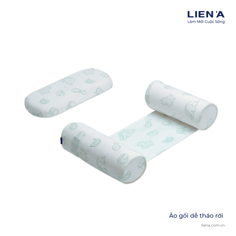 Áo gối cho bé đủ size Liên Á - 100% Cotton tự nhiên tháng mát, thấm hút mồ hôi tốt - nền trắng họa tiết đáng yêu