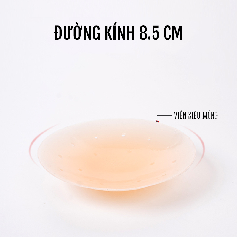 Miếng dán ngực silicon dán ti Hộp 3 cặp sử dụng nhiều lần - HeeS550