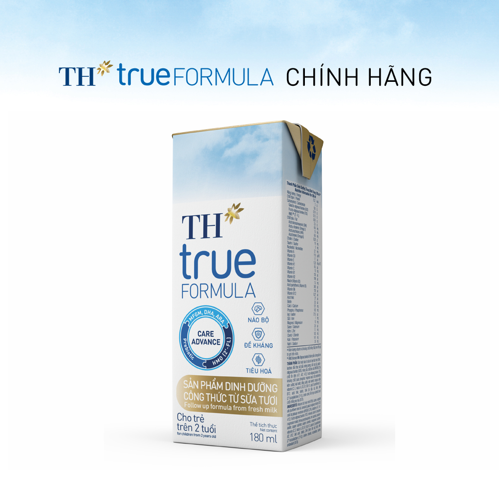 Thùng 24 hộp sản phẩm dinh dưỡng công thức sữa tươi TH True Formula 180ml (180ml x 24)