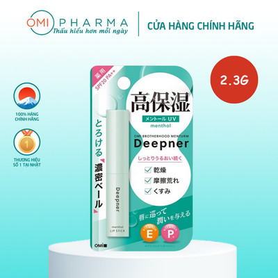 Son Dưỡng Môi Chống Nắng Omi Menturm Deepener Hương Bạc Hà Nhật Bản (2.3g/thỏi)