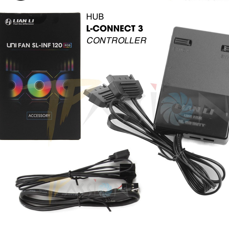 Hub kết nối fan lianli, hub L-connect 3 cho fan lian li, ZIN theo combo 3 fan