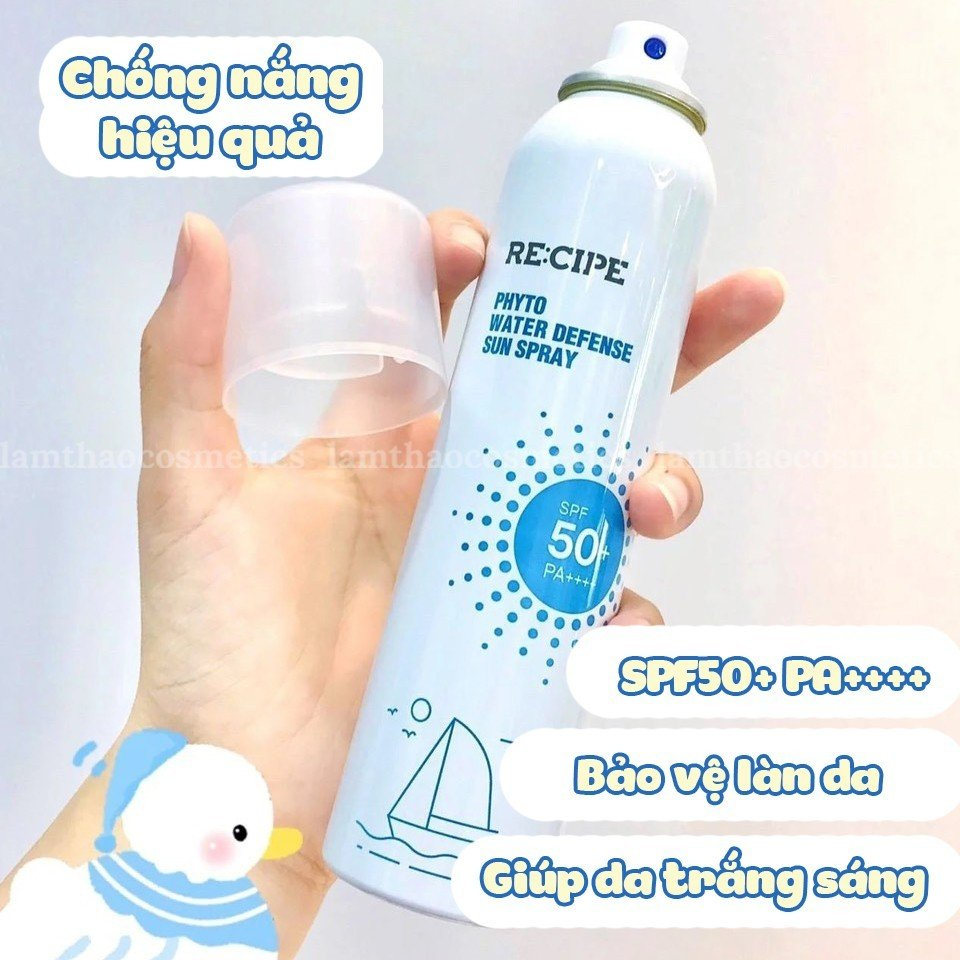 Xịt Chống Nắng Re:cipe Phyto Water Defense Sun Spray SPF50+ PA++++