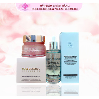 Combo kem beta glucan HA+ Kr. Lab 50ml và kem ngày Rose De Seoul 50g date 2026