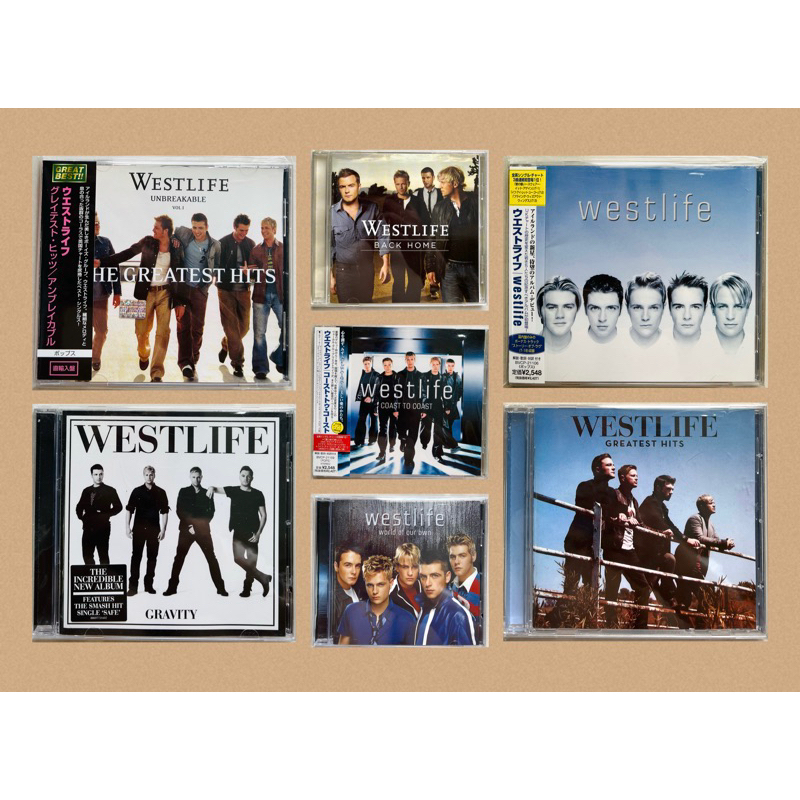 Đĩa CD used - nhóm nhạc Westlife - Coast To Coast, Back Home, Rare tracks, Greatest Hits, Face To Face, World of our