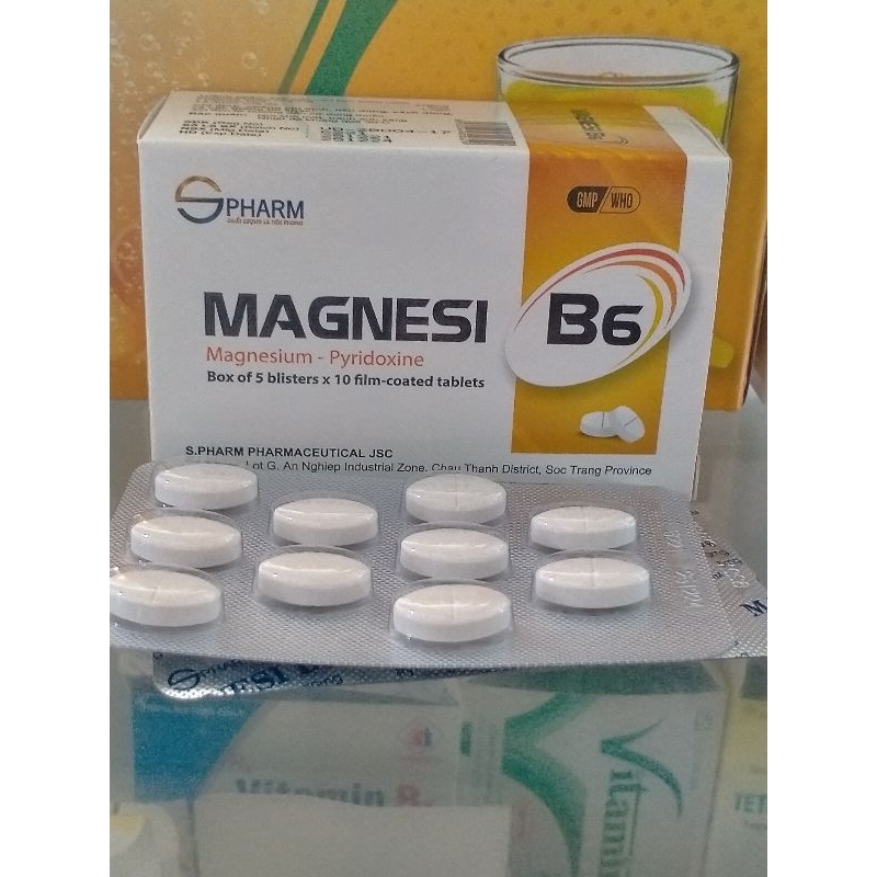 MAGNESI B6 SPHARM Hộp 50 viên - Bổ sung magie và vitamin B6 cho cơ thể