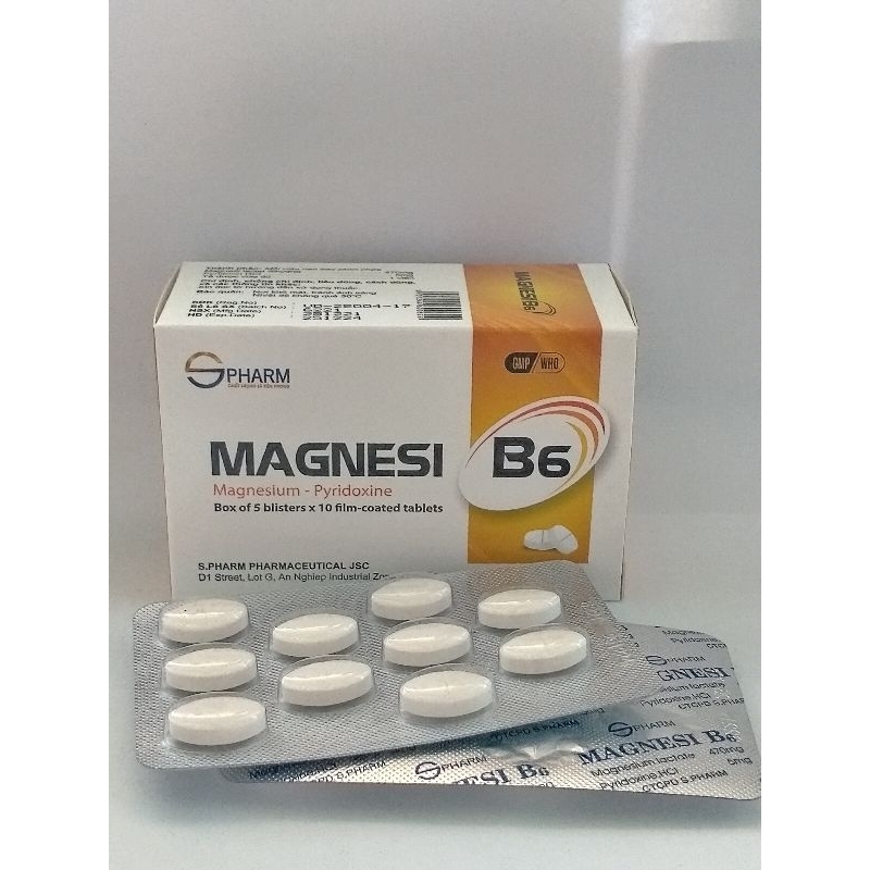 MAGNESI B6 SPHARM Hộp 50 viên - Bổ sung magie và vitamin B6 cho cơ thể