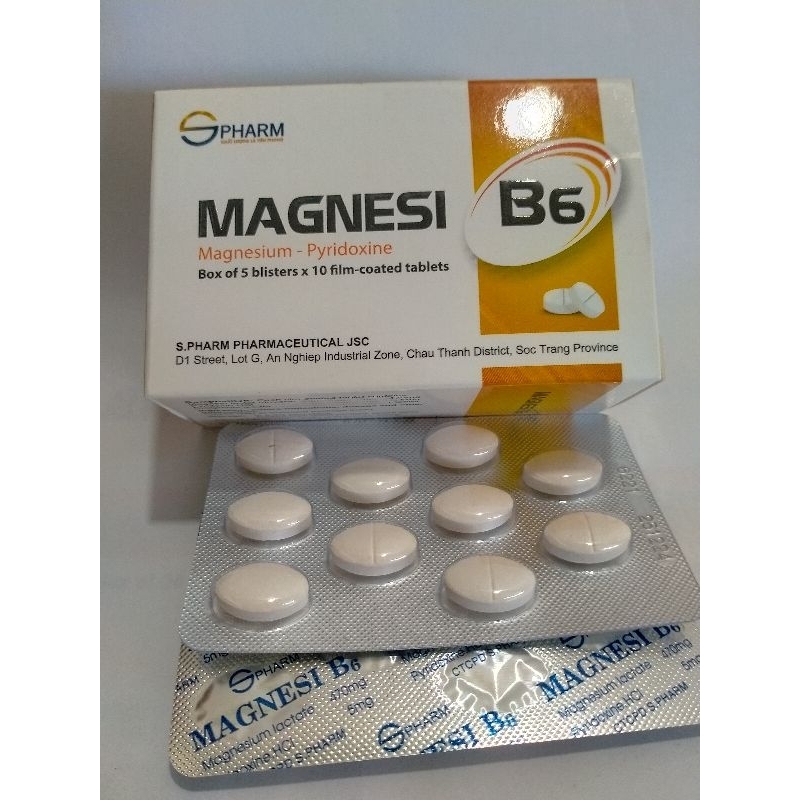 MAGNESI B6 SPHARM Hộp 50 viên - Bổ sung magie và vitamin B6 cho cơ thể