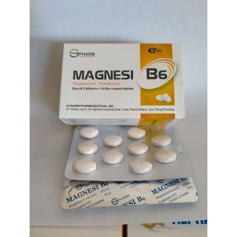 MAGNESI B6 SPHARM Hộp 50 viên - Bổ sung magie và vitamin B6 cho cơ thể