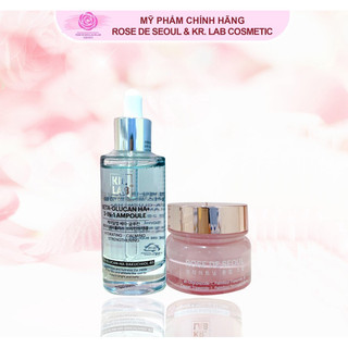 Combo ampoule beta glucan ha+ kr.lab và kem ngày hàn tone up rose de seoul date 2026