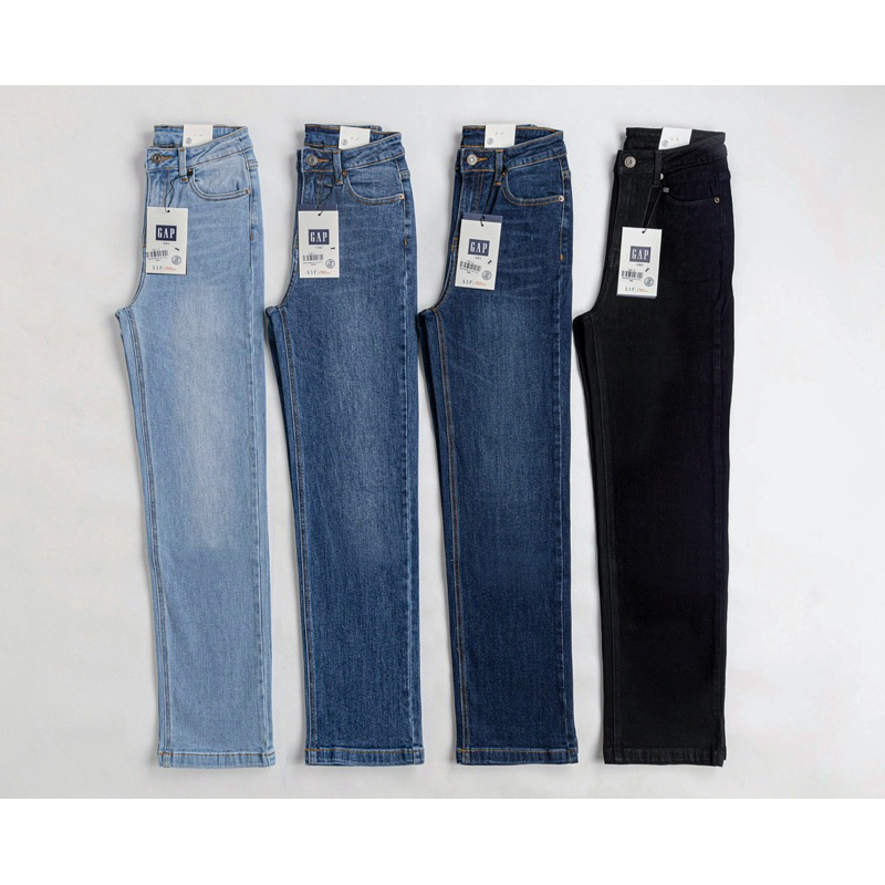 Quần jeans ống suông lưng cao G.A.P