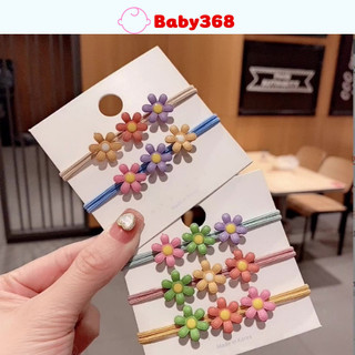 Dây cột tóc, đồ buộc tóc phối hoa xinh xắn