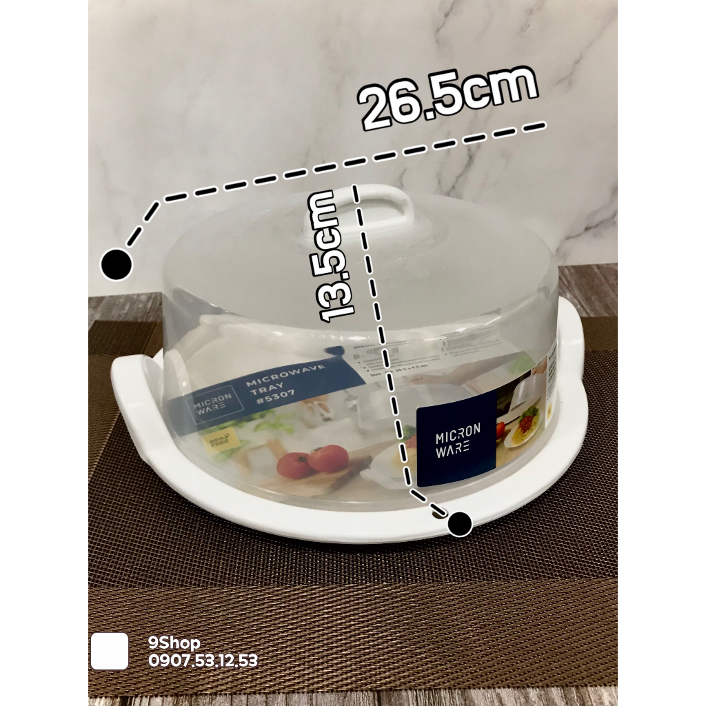 Microwave Cover - Full Bộ Nắp + Khay Chụp Chuyên Dùng Cho Lò Vi Sóng Hãng Made In Thailand