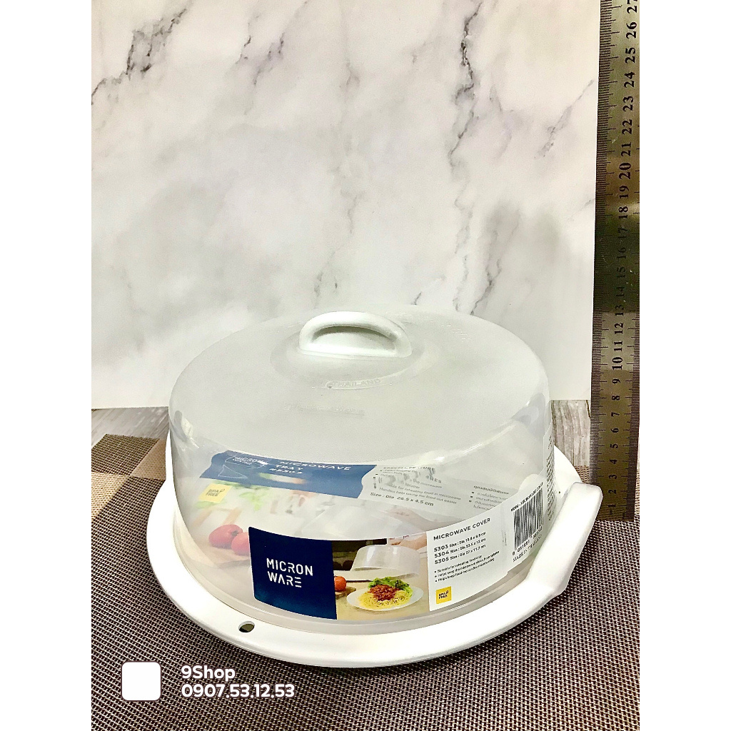 Microwave Cover - Full Bộ Nắp + Khay Chụp Chuyên Dùng Cho Lò Vi Sóng Hãng Made In Thailand