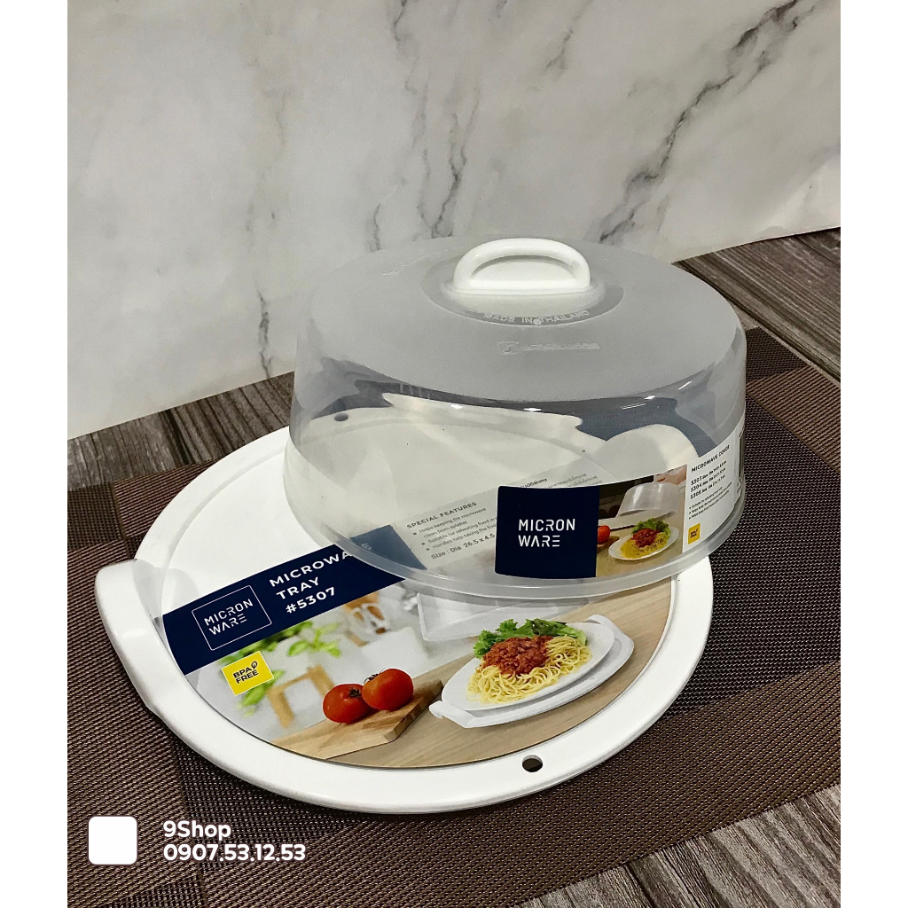 Microwave Cover - Full Bộ Nắp + Khay Chụp Chuyên Dùng Cho Lò Vi Sóng Hãng Made In Thailand